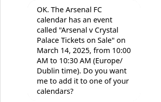 Arsenal tickets answer