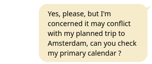 Event conflict concern