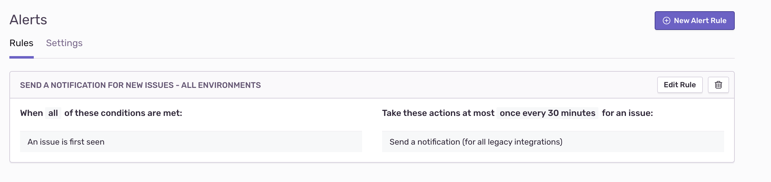 Sentry Alerts Configuration