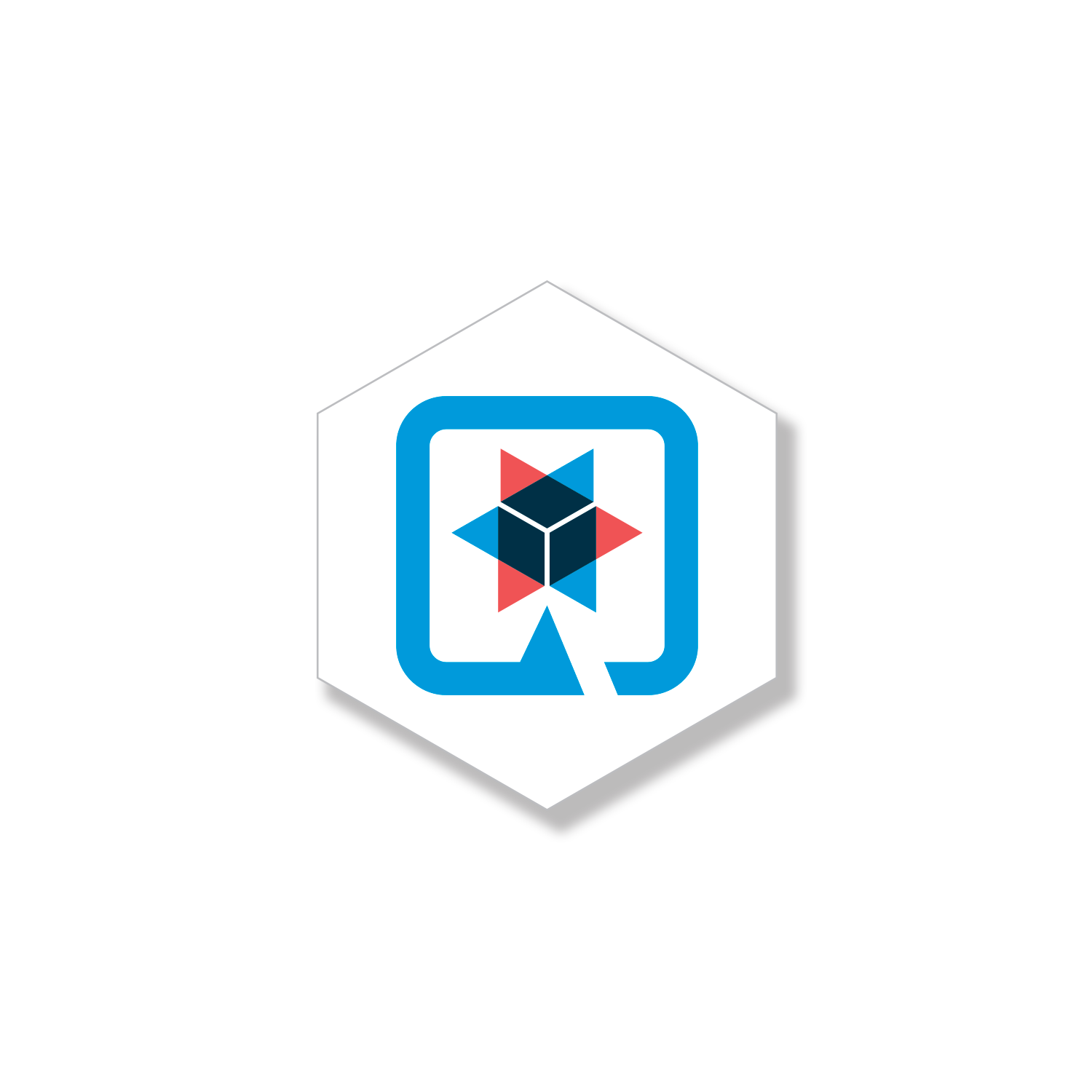 Quarkus icon hexagon light sticker preview